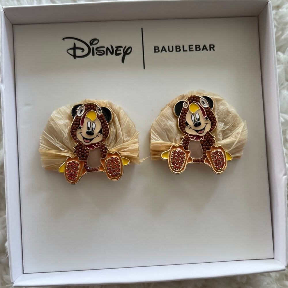 Disney Baublebar Mickey Mouse Disney Turkey Earrings NEW in BOX Fall Gift